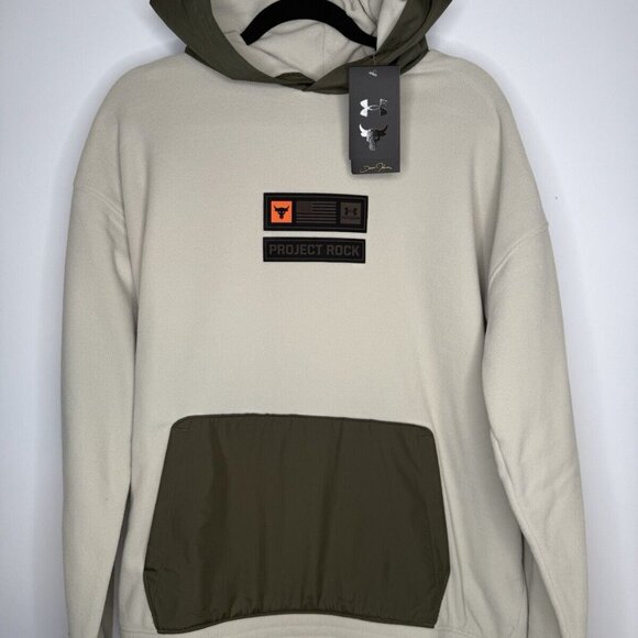 Project Rock Veterans Day Fleece Hoodie NEW Size Large (runs Small) DEFECT - Picture 1 of 5